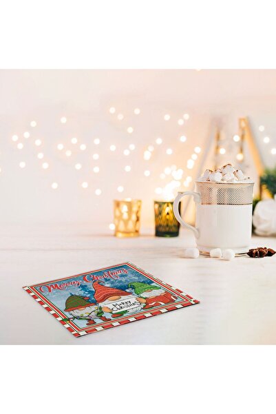 OEM Servetele de Masa Party de Craciun Gnome Zapada "Merry Christmas" 33x33cm - 10buc