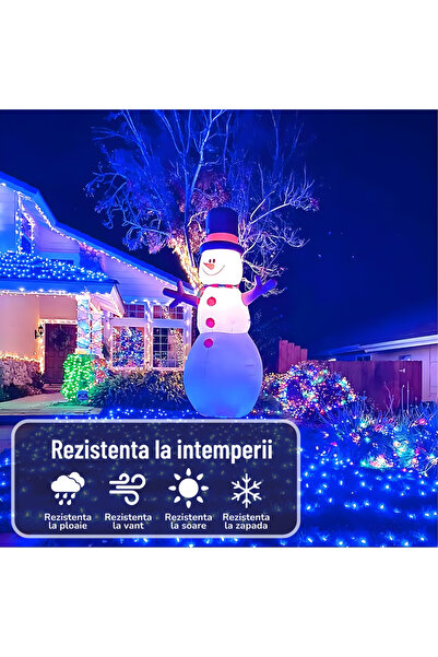 GARDEON ® Set of 4 Linear LED String Lights, 80m/roll, 8 Modes, Blue, IP44