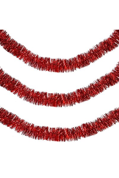 OEM Κόκκινο Μεταλλικό Χριστουγεννιάτικο Πούλιες 3μ x 7εκ.