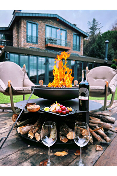 Fumolio Fuji Short Odunluklu Ateş Çukuru, Bahçe Şöminesi & Bahçe Masası