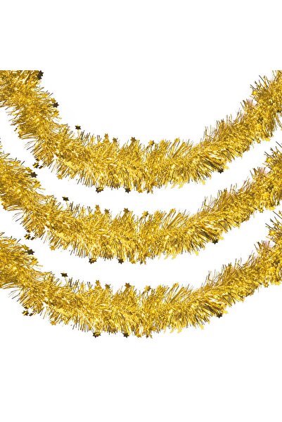 OEM Beteala de Craciun Aurie Tinsel 3m x 10cm