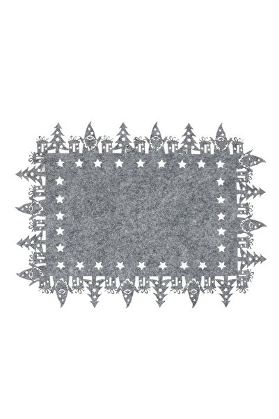 OEM Grey Felt Plate Holder with Christmas Pattern 39x30cm