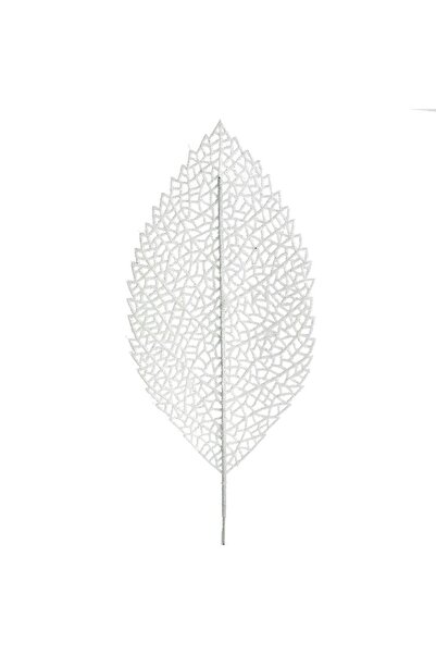 OEM Διακοσμητικό Χριστουγεννιάτικο Κλαδί Λευκό Φύλλο 71εκ.