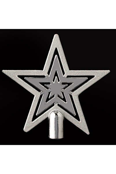 OEM Κορυφή Χριστουγεννιάτικου Δέντρου με ιριδίζον λευκό αστέρι 17εκ.