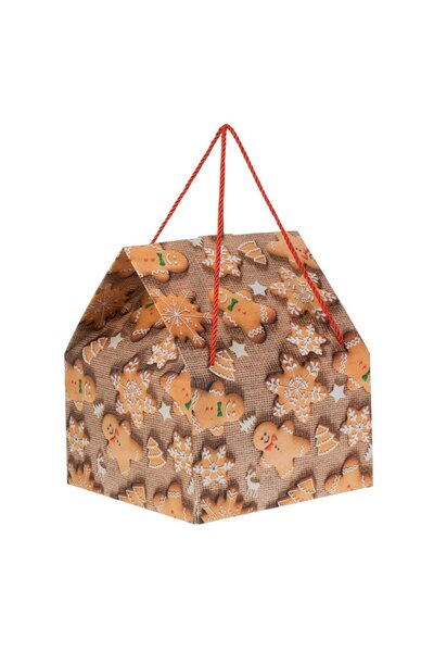 OEM Cutie Pliabila DIY Ambalaj de Craciun cu Maner Maro Om de Turta Dulce 9.3L