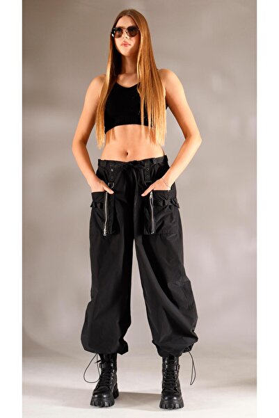 shE tekstil Italian Design Parachute Pants