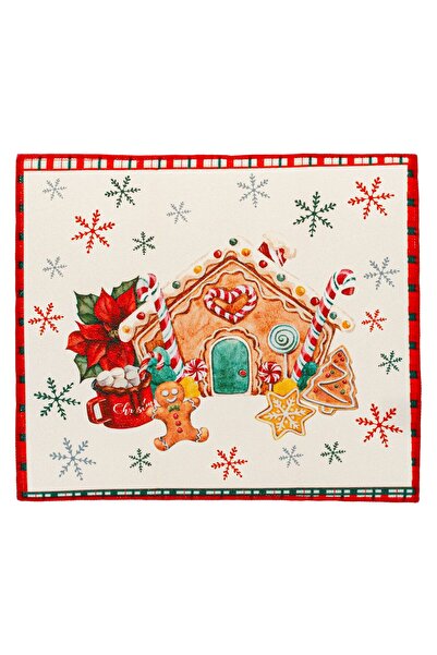 OEM Textile Dish Dryer Ecru Gingerbread House 45x40cm