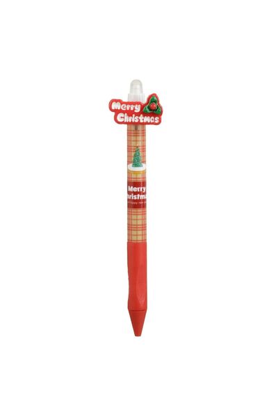 OEM Red Green Checkered Pen with Heat Resistant Ink Mistletoe Santa Claus Fir Wreath 14.5cm