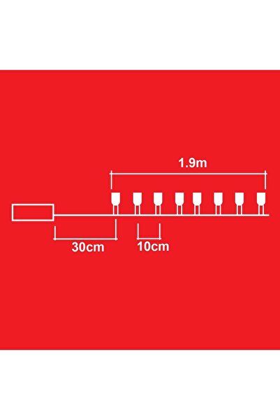 OEM Santa Claus 20 LED Battery Powered Light Installation 2.20m - Warm White