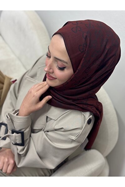 Şalcı G desen YÜN İPEK şal pamuklu bordo renk 4 mevsime uygun