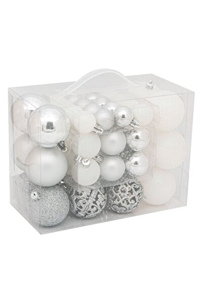 OEM Globuri de Craciun Albe Aurii Value Pack 50buc 3-4-6cm