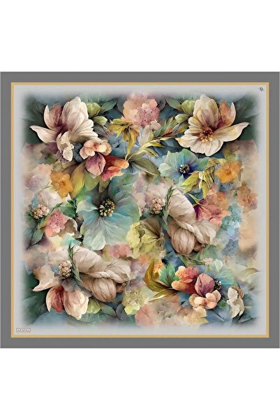 Armine Silk Scarf 2025 Winter - 9211-33 Green Sura