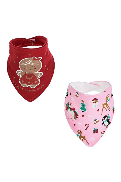 OEM Gingerbread Pink Cotton Bib Set & Christmas Figurines - 2pcs
