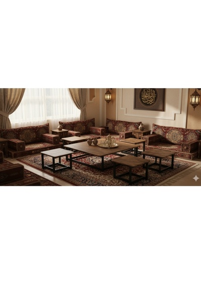 private house "Balance" floor service table set, honey color