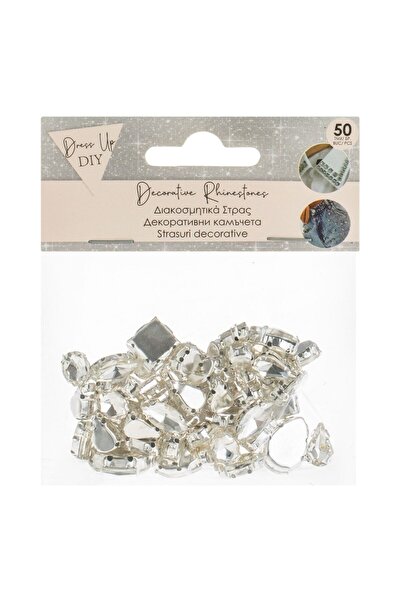 OEM Silver Rhinestones of Different Designs & Sizes for Clothes & Accessories - 50pcs