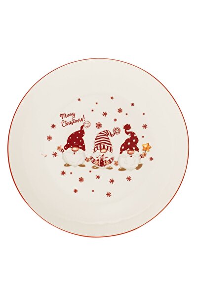 OEM Porcelain Plate with Gnome Pattern "Merry Christmas" Ø27cm