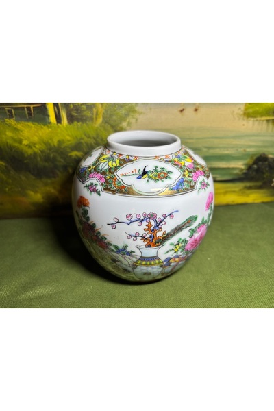 tayfuntufan antika koleksiyon Vază chinezească veche de 13 cm înălțime și 12 cm diametru