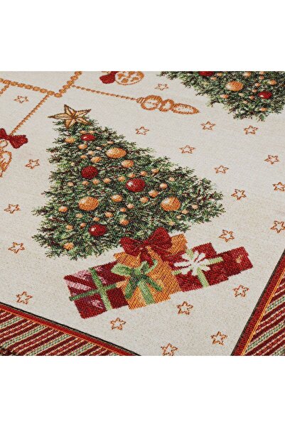 OEM Christmas Tablecloth Tapestry Ecru Fir 120x120cm