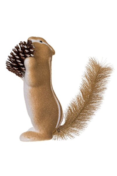 OEM Decorative Christmas Foam Figurine Brown Squirrel with Cones 30cm