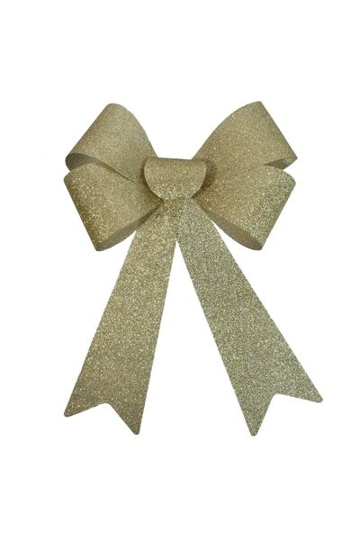 OEM Fundita Decorativa de Craciun Bej Sampanie Glitter 22x32cm