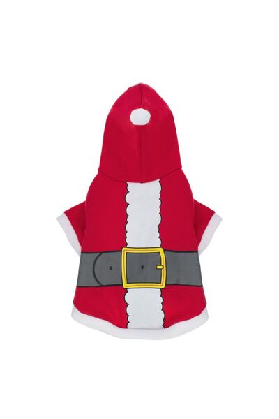 OEM Santa Claus Hoodie with Pompom for Pets