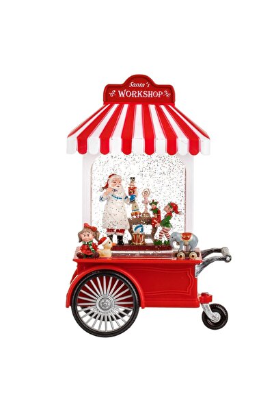 OEM Glob de Zapada de Craciun Candy Shop cu LED & Muzica 17x9x28cm