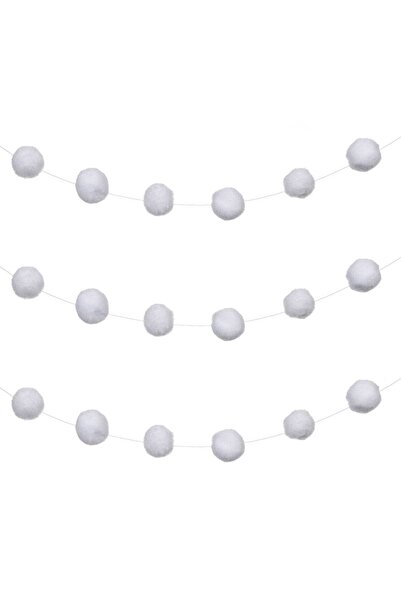 OEM Χριστουγεννιάτικη Γιρλάντα με Λευκές Μπάλες 2 μέτρα