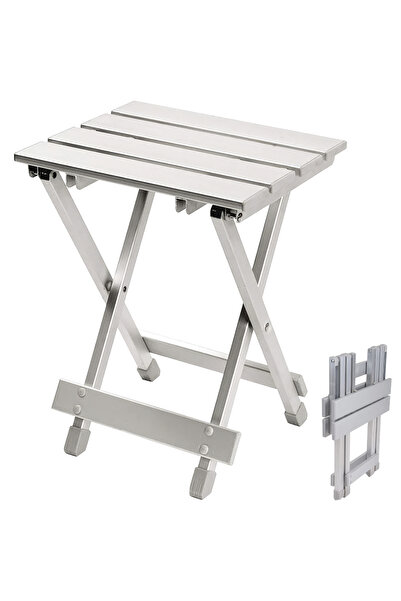 Cady One كرسي تخييم مدمج قابل للطي من الألومنيوم مع قاعدة غير قابلة للانزلاق وسطح صلب ومتين