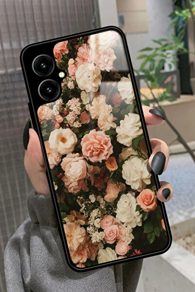 omix X5 Uyumlu Karışık Çiçek Tasarımlı Glossy Premium Kılıf