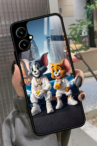 omix X5 Uyumlu Tom And Jerry Tasarımlı Glossy Premium Kılıf