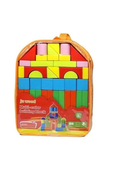 OEM Wooden block set in backpack, educational construction game