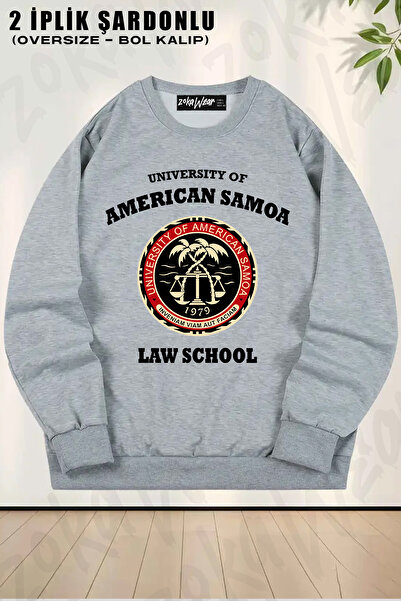 ZOKAWEAR University of American Samoa Law Better Call Soul Jimmy Mc Printed Oversized Crew Neck Sweatshirt