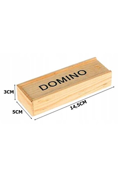 OEM Board game, wooden domino, 28 pieces, non-toxic colors, 14.5x5x3 cm