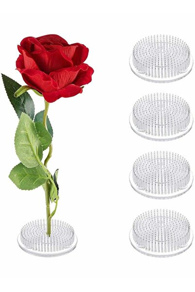 Generic SYOSI Flower Frogs Plastic Floral Vase Round Clear Arranger Tool Pin Holder Apanese Arranging Plant