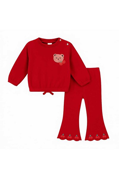 gigigiyim Cherry Embroidered Flared Girl's Suit