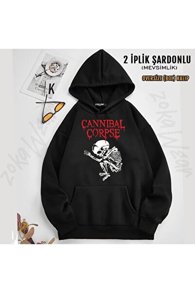 ZOKAWEAR Φούτερ με κουκούλα Unisex Cannibal Corpse με τύπωμα (2 νήματα)