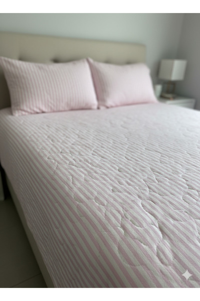FUGO CONCEPT %100 Pamuk Çift Kişilik Kapitone Yatak Örtüsü 240x260 –