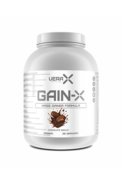 VERA-X NUTRITION MASS GAINER GAIN-X | 3000 GR | 30 SERVİS | CHOCOLATE BISCUIT