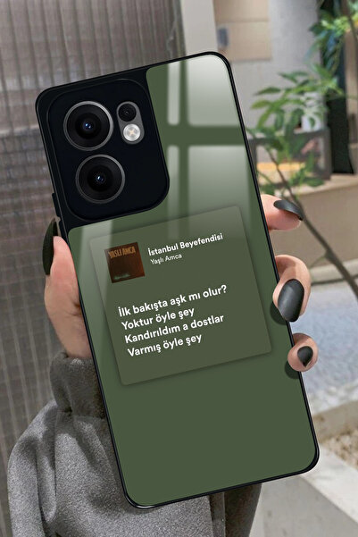 OPPO Reno 13F Uyumlu Şarkı Sözü Tasarımlı Glossy Premium Kılıf