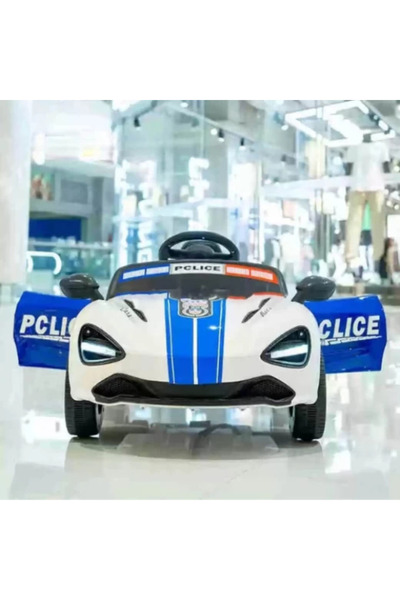 Zherqon Electric Police Car for Children 2-5 years, 6V, 3 Speeds, 86 x 56 x 39 cm, Remote Control