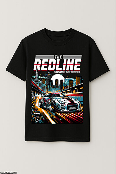 CALKARCOLLECTION للجنسين قصة فضفاضة تي شيرت ريدلاين