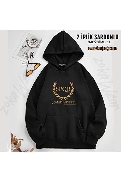 ZOKAWEAR سويت شيرت بقلنسوة للجنسين من Spqr Design مطبوع (خيطين)