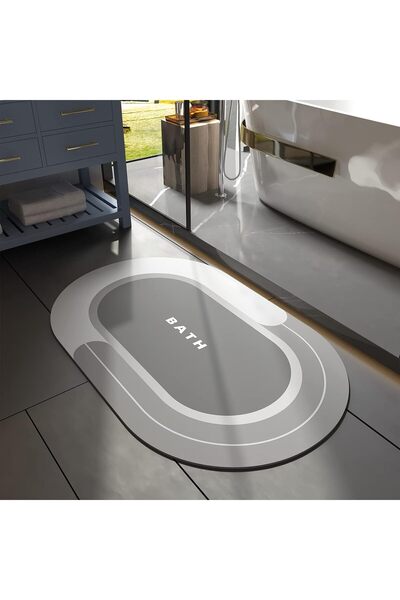 E&D Collection Banyo Paspası - Süper Emici Kaymaz Hızlı Kuruyan Lekeye Dayanı...