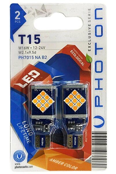 Hype Store T15 W16W 12-24V Turuncu LED Ampul, Paket İçeriği: 2 Adet