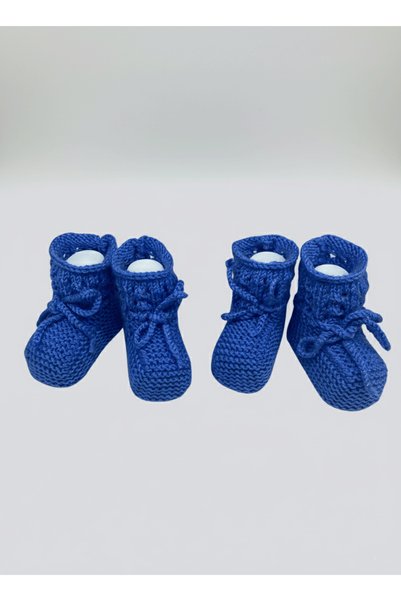 Hiciw 2 Pairs of Hand-Knitted Baby Booties | |   0-1 Year Old Booties