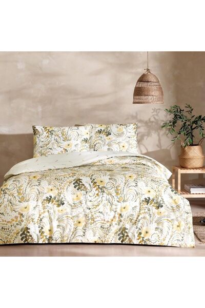 Hype Store Monroe Floral Patterned 100% Fleece Comforter Set, Green, Double Size
