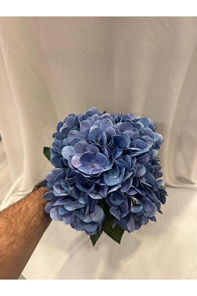 Ekol Çiçekçilik İslak ortanca ebruli mavi renk 45 cm boybeş kafalı