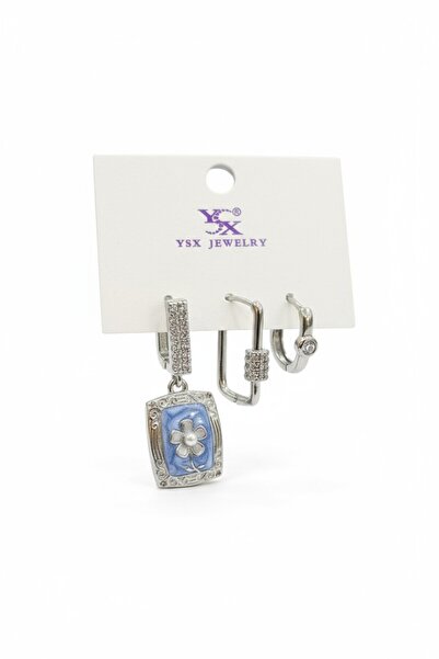 Bluw Jewelry مجموعة أقراط فنية حديثة مكونة من 3 قطع