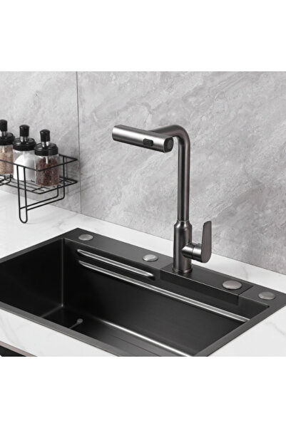 Hero صنبور مطبخ رمادي متعدد الأغراض (خلاط ذكي)