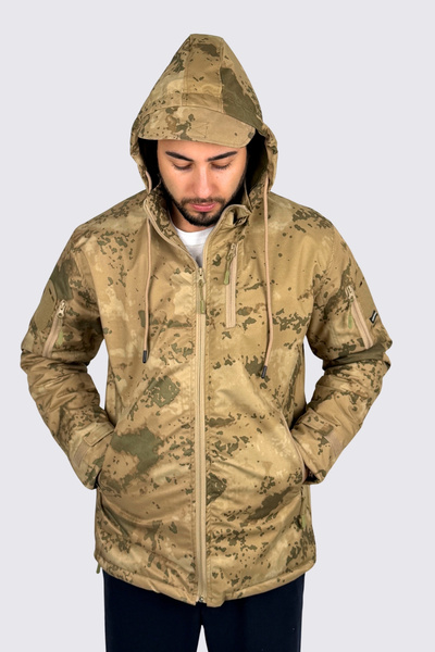 KORDAK Αδιάβροχο τακτικό παλτό Softshell |   Στρατιωτικό παλτό εξωτερικού χώρου με εσωτερική στρώση fleece, αντιανεμικό